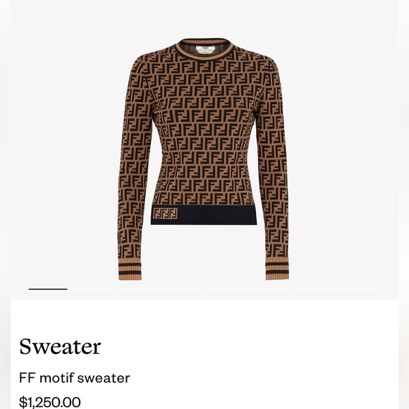 Fendi Sweaters - Fendi FF motif sweater